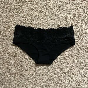 NEW PINK Victoria’s Secret Black Lace Extra Low Rise Hipster Panty